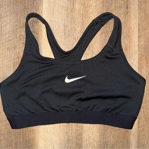 Nike Black Sports Bra with White Logo